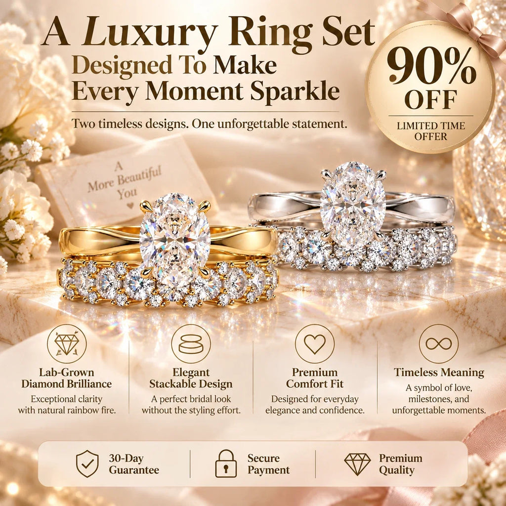 A Timeless Diamond Ring Stack Designed To Celebrate Your Forever Moments-Last Day Sale-90% OFF🔥