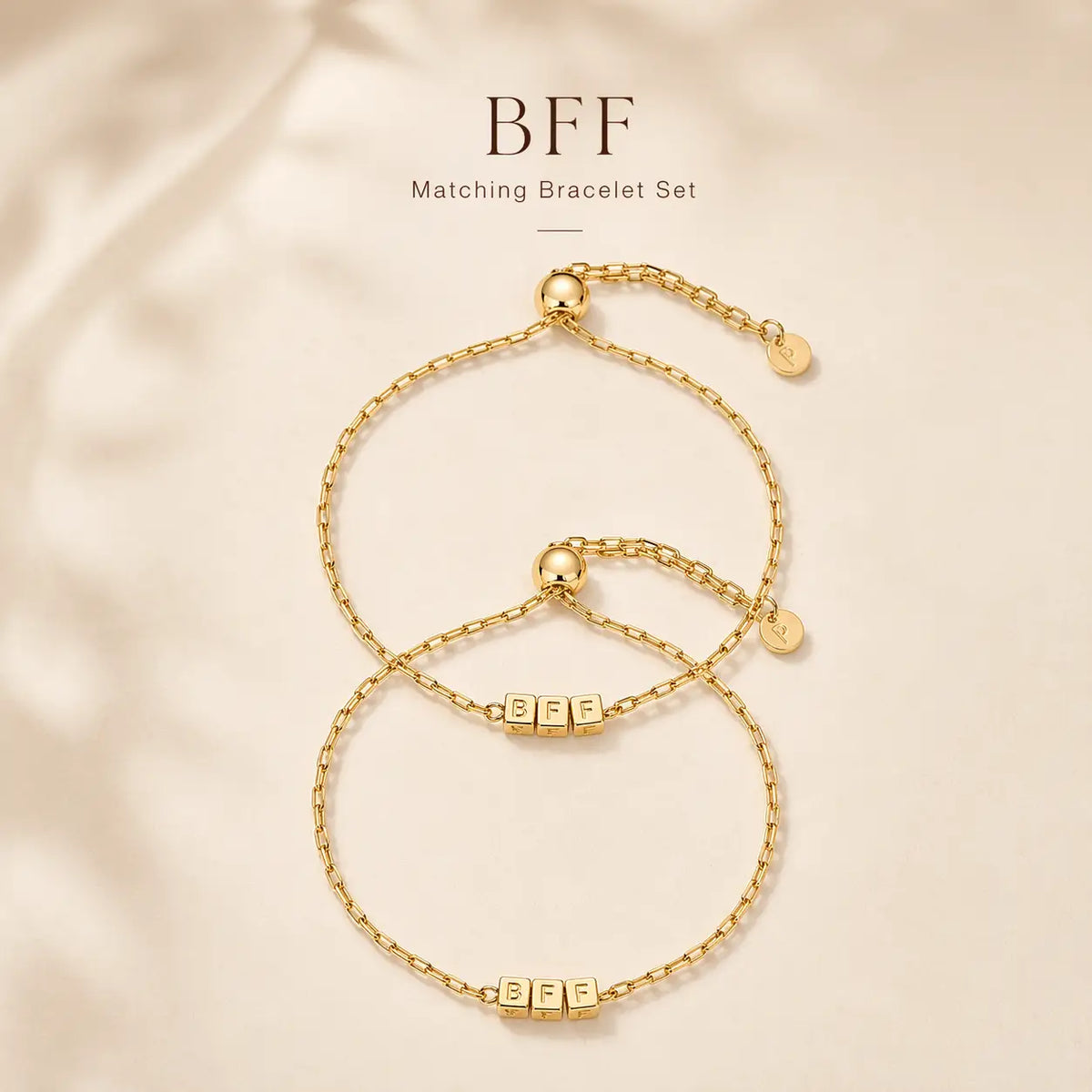 Csandiva 14K Gold "Eternal Bond" Matching Bracelet Set (2-Piece) | Today Only 90% OFF🔥