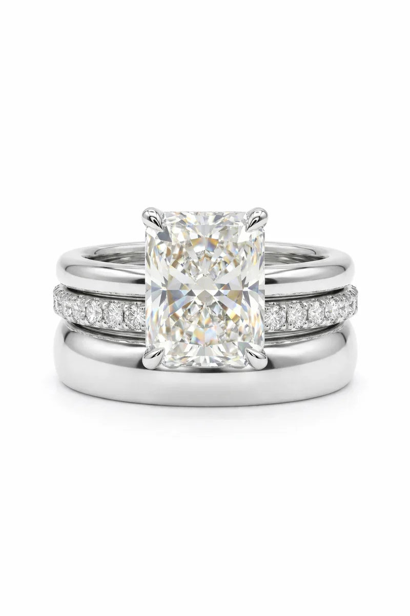 csandiva™ 3-Carat VVS1 Moissanite Ring Suite - Travel-Safe Brilliance & Elegant Heirloom Alternative | Claim 90% OFF Today🔥