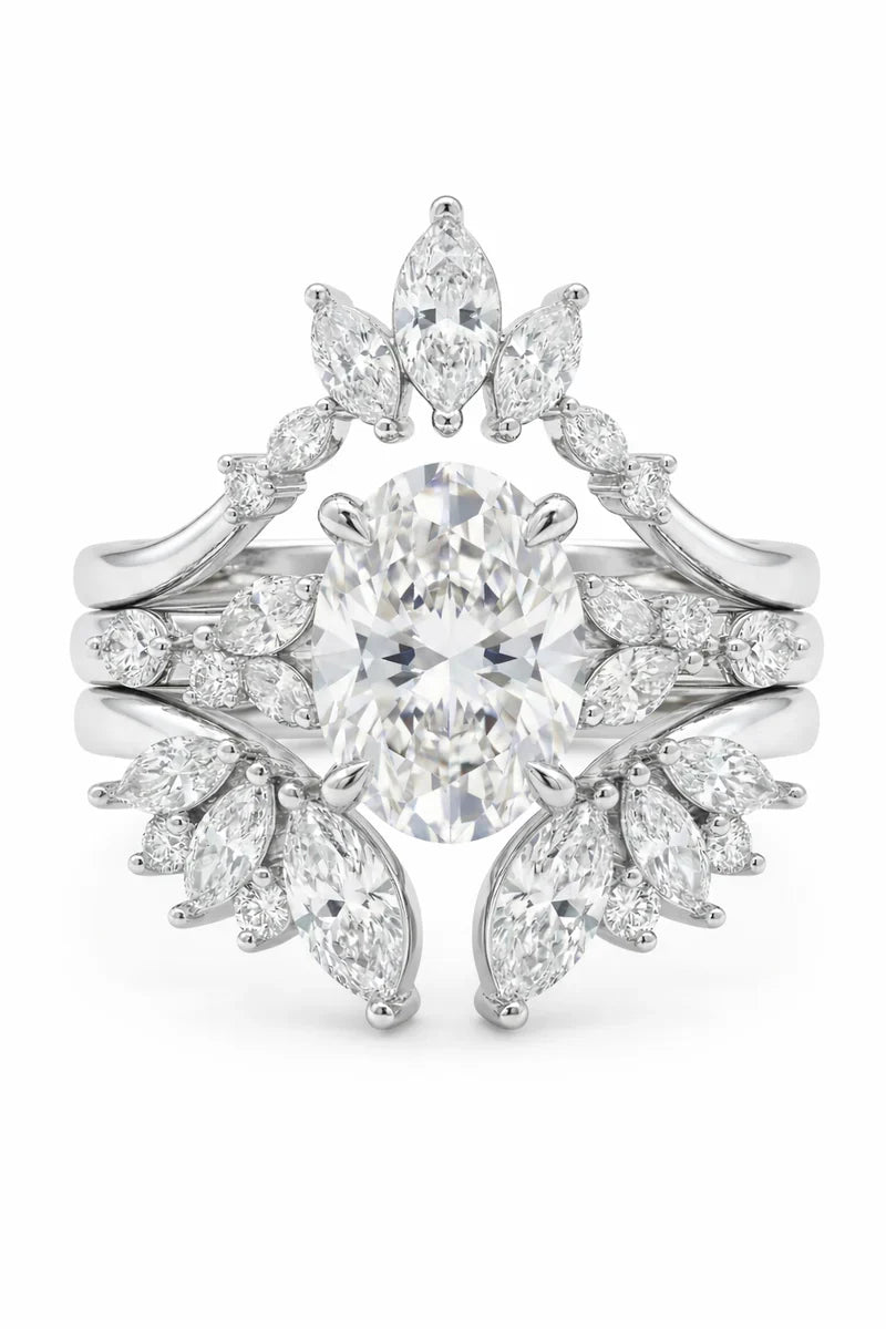 csandiva™ 3-Carat VVS1 Moissanite Ring Suite - Travel-Safe Brilliance & Elegant Heirloom Alternative | Claim 90% OFF Today🔥