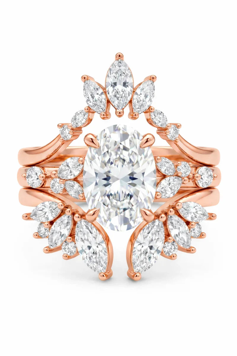 csandiva™ 3-Carat VVS1 Moissanite Ring Suite - Travel-Safe Brilliance & Elegant Heirloom Alternative | Claim 90% OFF Today🔥