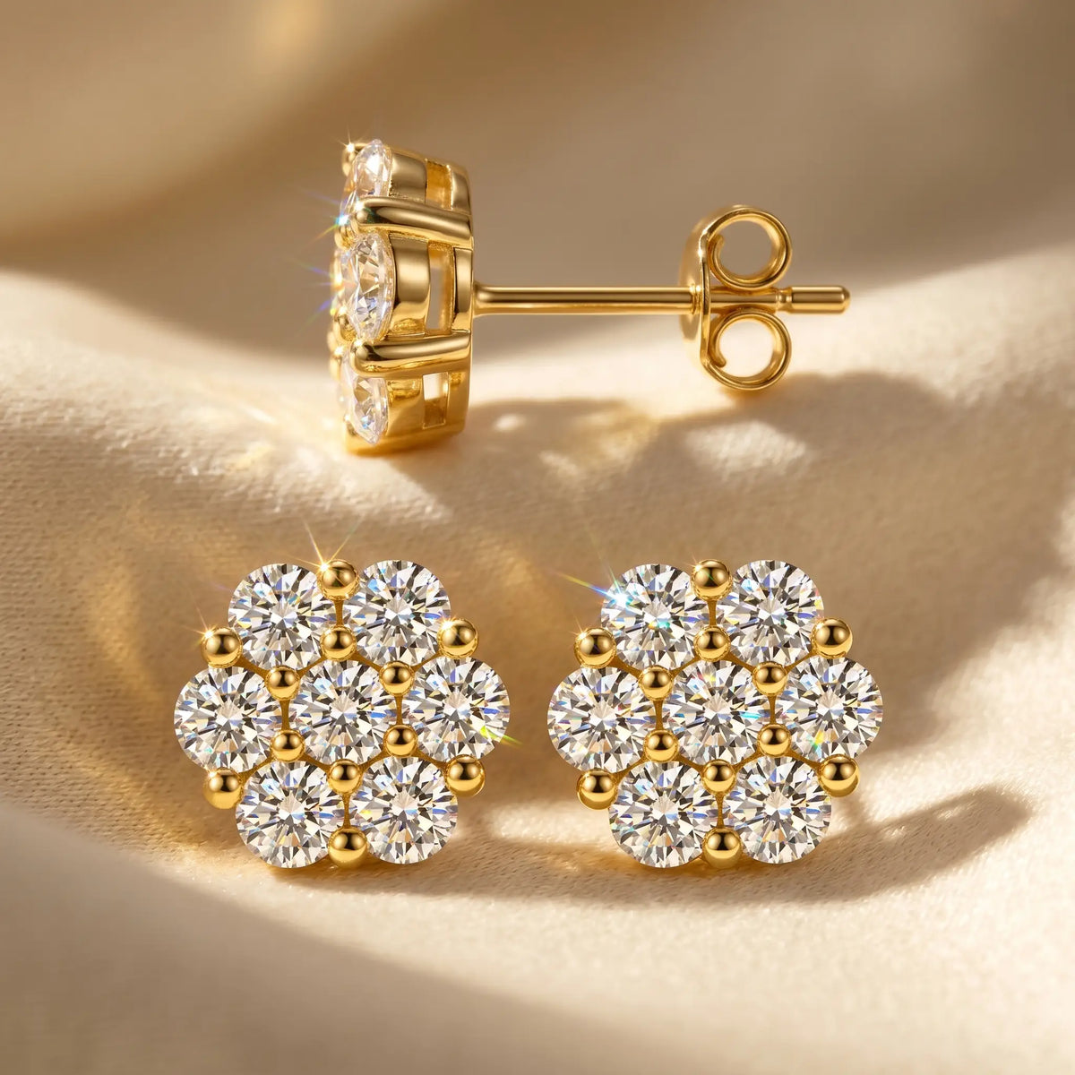 csandiva™ The Timeless Bloom Moissanite Studs - Zero Anxiety Elegance & Radiant Heirloom Alternative | Last Day 90% OFF🔥