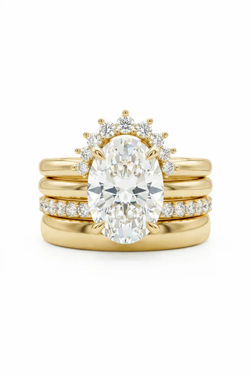 csandiva™ 3-Carat VVS1 Moissanite Ring Suite - Travel-Safe Brilliance & Elegant Heirloom Alternative | Claim 90% OFF Today🔥
