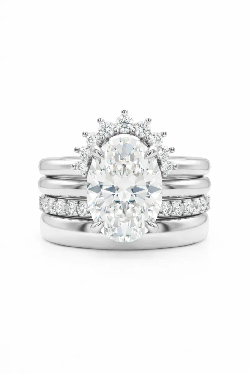 csandiva™ 3-Carat VVS1 Moissanite Ring Suite - Travel-Safe Brilliance & Elegant Heirloom Alternative | Claim 90% OFF Today🔥