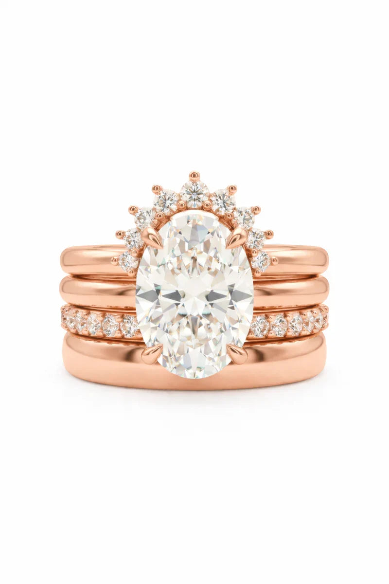 csandiva™ 3-Carat VVS1 Moissanite Ring Suite - Travel-Safe Brilliance & Elegant Heirloom Alternative | Claim 90% OFF Today🔥