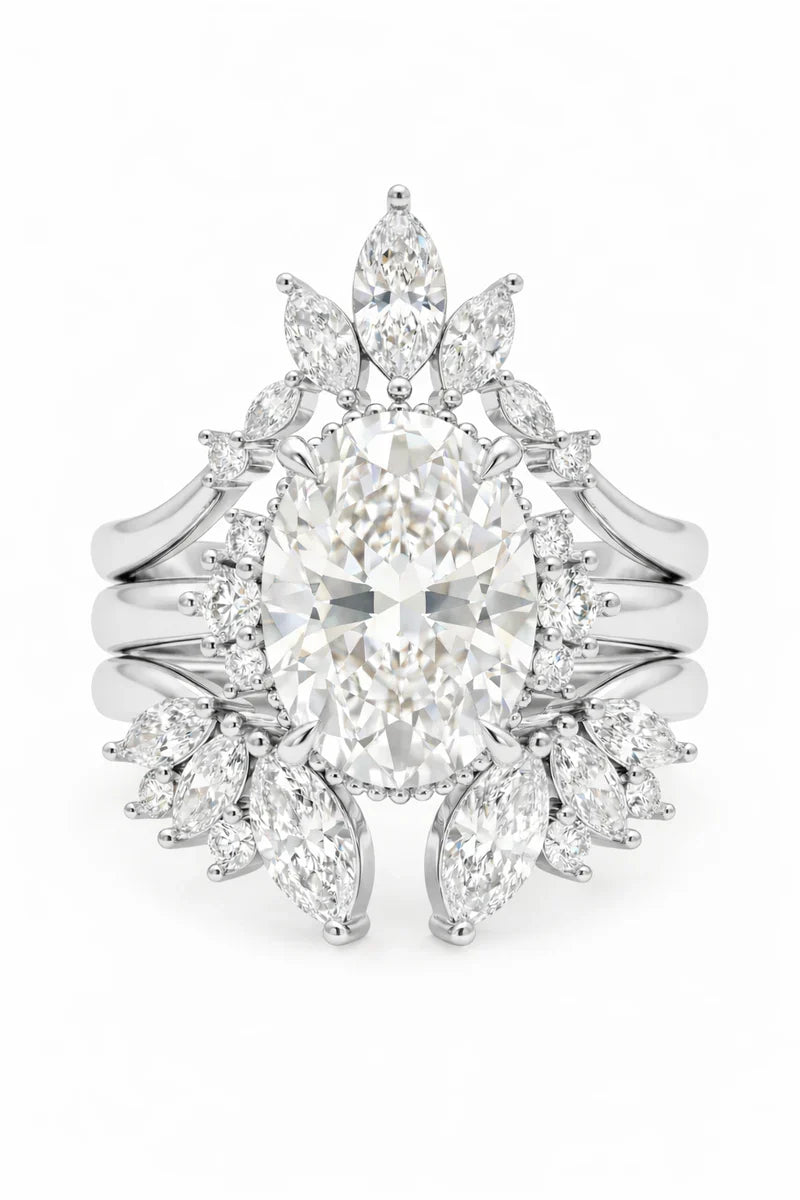 csandiva™ 3-Carat VVS1 Moissanite Ring Suite - Travel-Safe Brilliance & Elegant Heirloom Alternative | Claim 90% OFF Today🔥