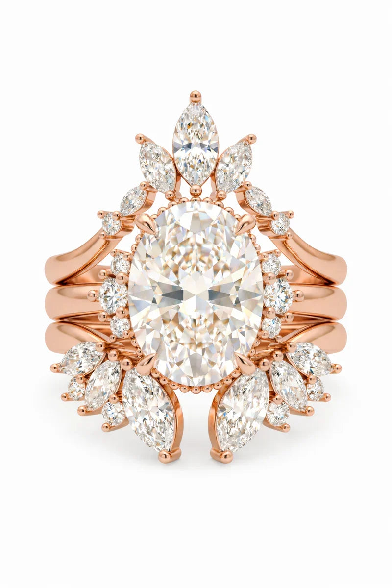 csandiva™ 3-Carat VVS1 Moissanite Ring Suite - Travel-Safe Brilliance & Elegant Heirloom Alternative | Claim 90% OFF Today🔥