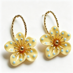 Sunshine Blossom Flower Hoop Earrings