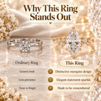 A Timeless Marquise Diamond Ring Designed To Make Every Woman Feel Elegant, Loved & Unforgettable-Last Day Sale-90% OFF🔥