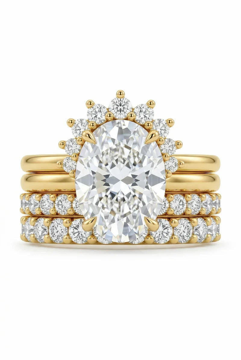 csandiva™ 3-Carat VVS1 Moissanite Ring Suite - Travel-Safe Brilliance & Elegant Heirloom Alternative | Claim 90% OFF Today🔥