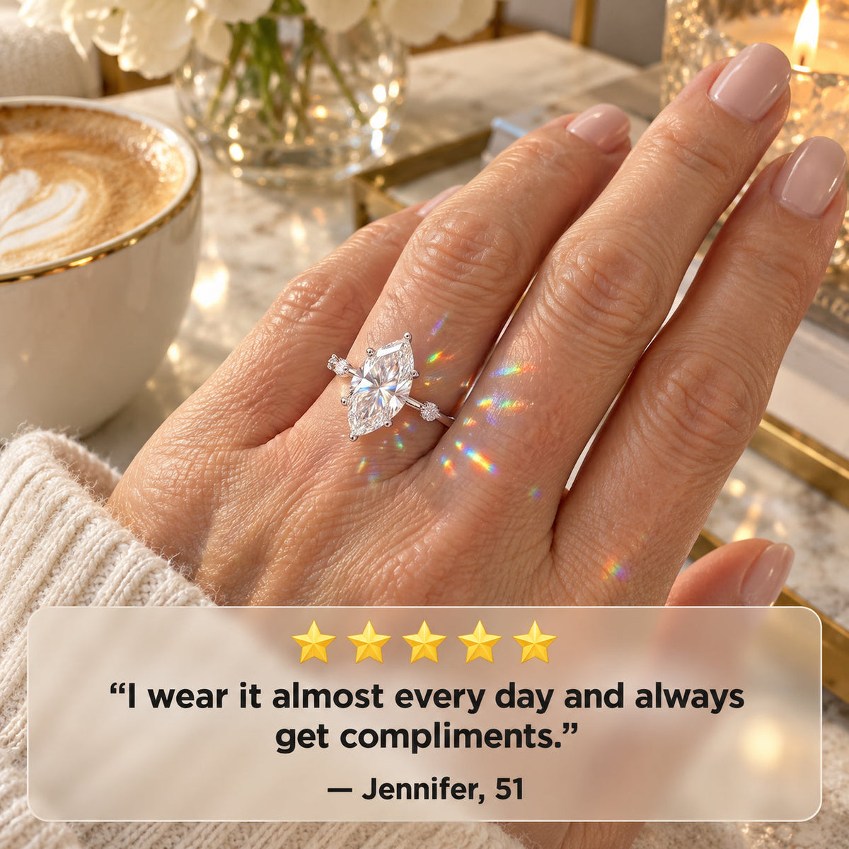 The Marquise Diamond Ring That Makes Your Hands Look Instantly More Elegant-Last Day Sale-90% OFF🔥