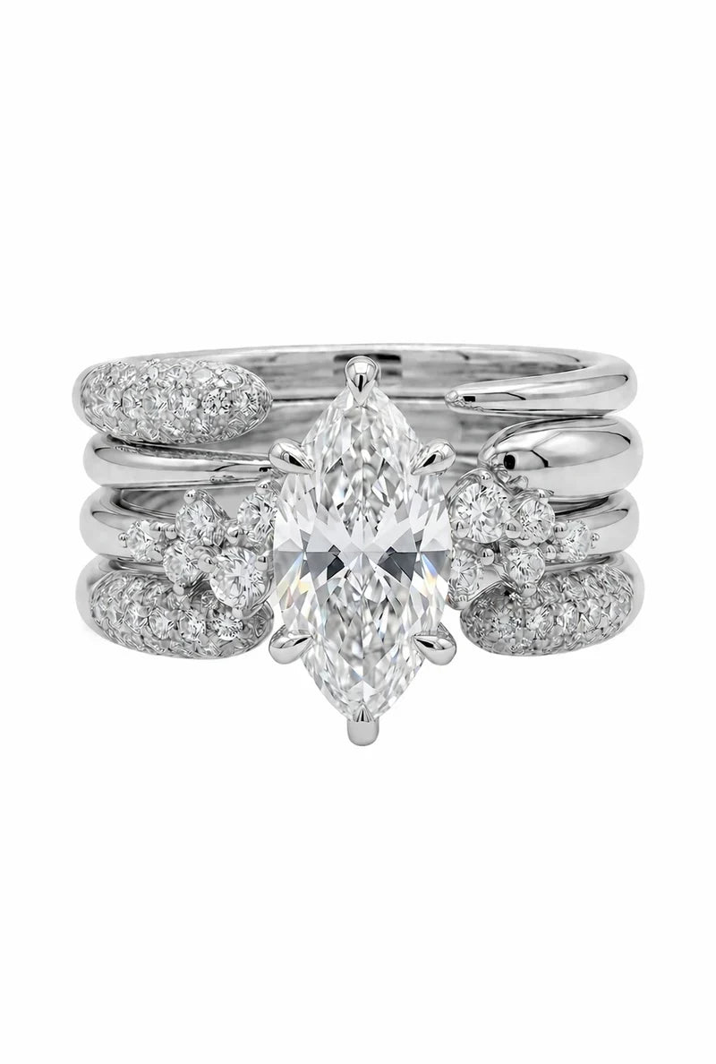 csandiva™ 3-Carat VVS1 Moissanite Ring Suite - Travel-Safe Brilliance & Elegant Heirloom Alternative | Claim 90% OFF Today🔥