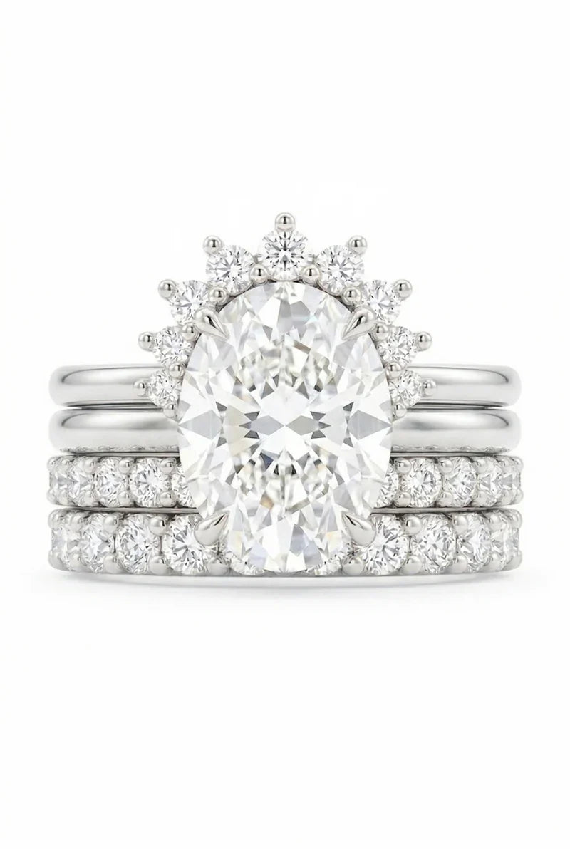 csandiva™ 3-Carat VVS1 Moissanite Ring Suite - Travel-Safe Brilliance & Elegant Heirloom Alternative | Claim 90% OFF Today🔥